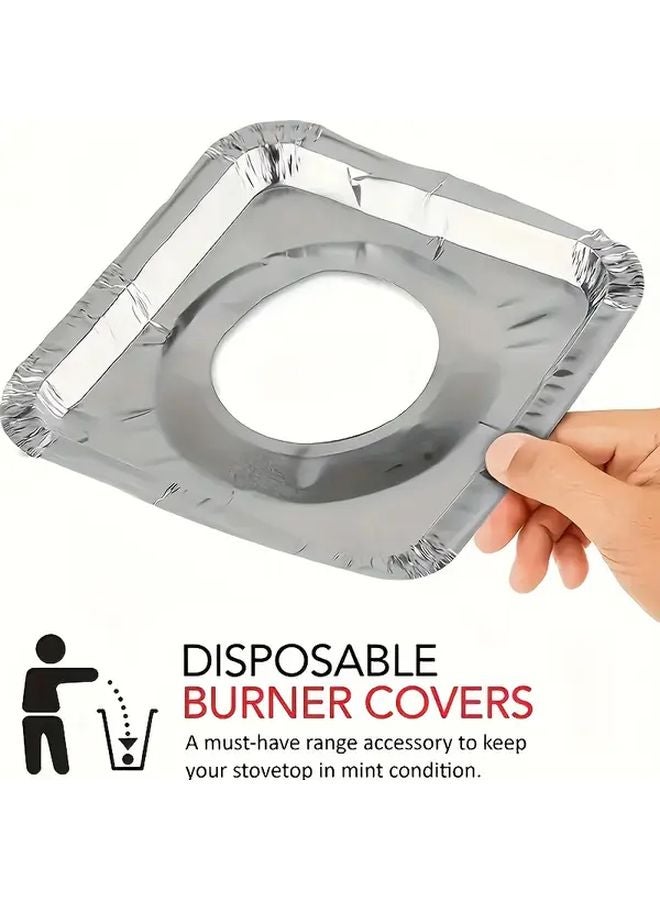 10 Pcs Aluminum Gas Stove Burner Covers Heat Resistant 500F Easy Clean - Image 4